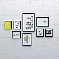 Nordic Photo Wall Hanging Picture Frame Combination 3d model