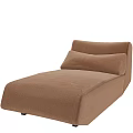 Brown Corduroy Single Sofa With Modern Minimalist Design And Comfortable Cushion 3d model
