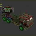 Armored Green Military Wheeled Tank With Multiple Missile Launcher System