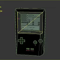 Retro Game Boy Entertainment Electronics with Classic Gaming Screen and Control Buttons