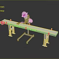 Industrial Long Metal Conveyor Machinery With Cutting Component And Steel Frame