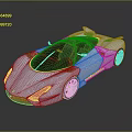 Silver Streamlined Sports Car With Modern Design Unique Body Lines And Stylish Wheels