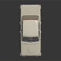 Vintage Beige Sedan Car With Retro Design Shiny Surface And Black Background