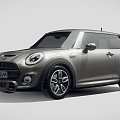 Silver MINI Two Door Compact Car With Sleek Exterior Stylish Wheels And Modern Design