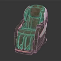 Modern Brown Leather Massage Chair With Ergonomic Design And Metal Frame For Relaxing Massage Experience