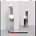 Modern Metallic Floor Lamp With Circular Light Balls And Sleek Contemporary Design
