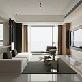 Modern Minimalist Living Room With Warm Wood Paneling Plush Sofa And Stylish Elegant Interior Design