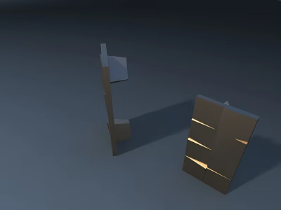 Road Facilities With Metal Traffic Sign Structures Featuring Vertical And Horizontal Design Elements 3d model