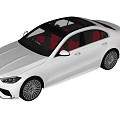 White Luxury Sedan with Sleek Body Lines Modern Front Grille and Black Alloy Wheels