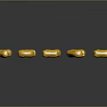 Gold Balloon Numbers From 1 To 0 With Shiny Reflections On Dark Background
