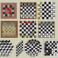 Modern Chess Table Chinese Chess 3d model