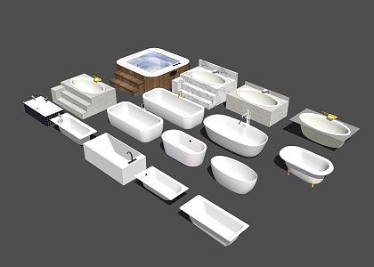 Modern Bathtub Sanitary Ware 3d model