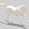 White Horse Shaped Decorative Ornament Set With Modern Minimalist Design For Home Decoration