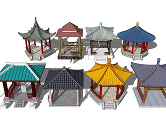 Chinese Pavilion Ancient Pavilion 3d model