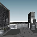 Modern Hospital Building Exterior Design With Glass Curtain Walls And Multi Storey Structure