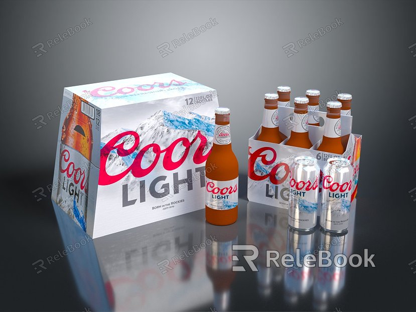 Modern beer carbonated beverage fruit beer bottle model