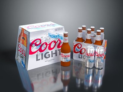 Modern beer carbonated beverage fruit beer bottle model