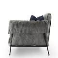 Modern double sofa multiplayer sofa 3d model