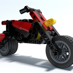 Style Building Blocks Lego Decoration Motorcycle Toy 3d model