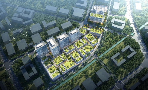 Modern Industrial Park Rongteng Project Deepening 3d model