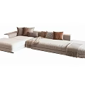 Modern corner sofa multiplayer sofa 3d model
