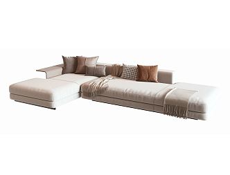 Modern corner sofa multiplayer sofa 3d model