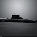 Sleek Black Military Submarine Design As Modern Underwater Water Transport Vehicle