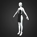 Black Sleeveless Dress With Cut Out Design On White Mannequin