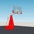 Red Basketball Hoop Sports Equipment With Backboard Rim And Stable Base