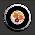 Soccer Ball Black and White Design with Orange Hexagonal Panels High Quality Sports Equipment