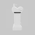 White Bone Shaped Pet Furniture with Resting Platform and Feeding Spot