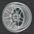Car Tire With Bronze Alloy Wheel And Modern Spoke Design Features Black Rubber