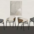 Modern Dining Chairs With Curved Backrest And Metal Legs Neutral Tones In Minimalist Interior