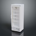 White Vertical PC Tower with Glass Panel Multi Layer Interior and Bottom Vents Sleek Design 3d model