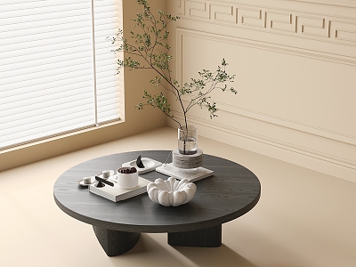 Modern round coffee table model