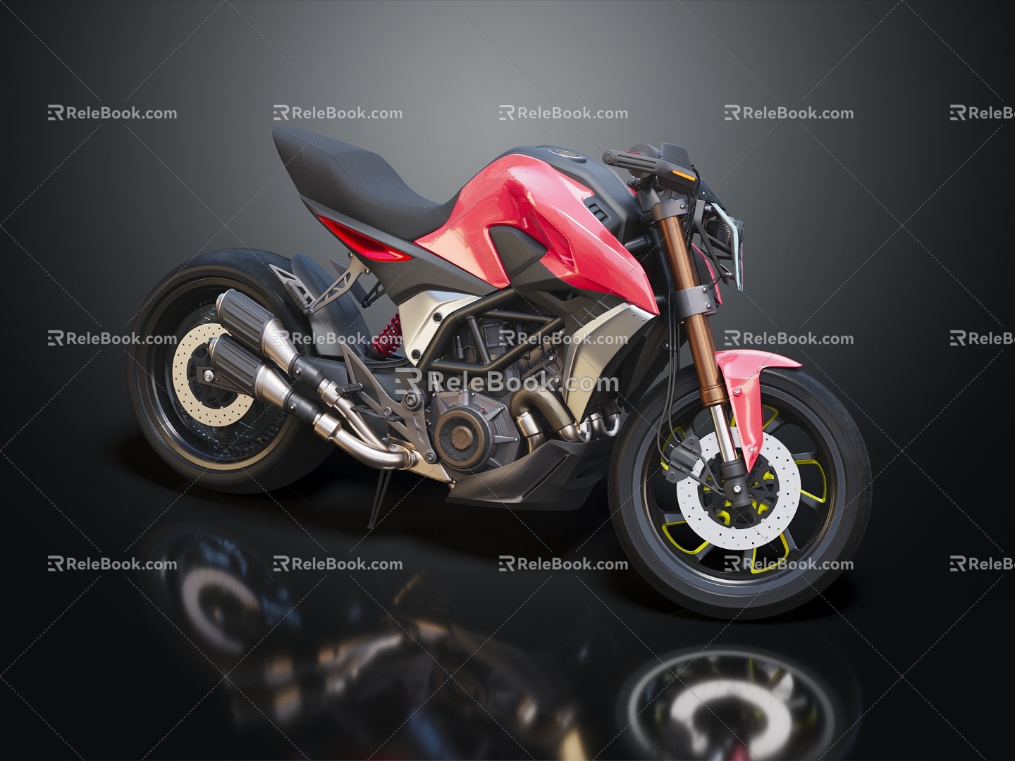 Modern Motorcycle Two-wheeled Motocross Motorcycle 3d model