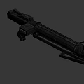 Military Tactical Long Barrel Rocket Launcher With Metal Construction Tripod Stand And Tactical Design