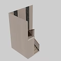 Modern Luxury Staircase With Wooden Walls Black Marble Gold Railings And Lighting
