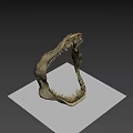 Detailed Shark Jawbone Display With Sharp Teeth And Anatomical Structure 3d model