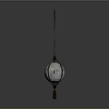 Hanging Decorative Sphere Ornament With Metallic Surface And Tassel Detail For Interior Decoration
