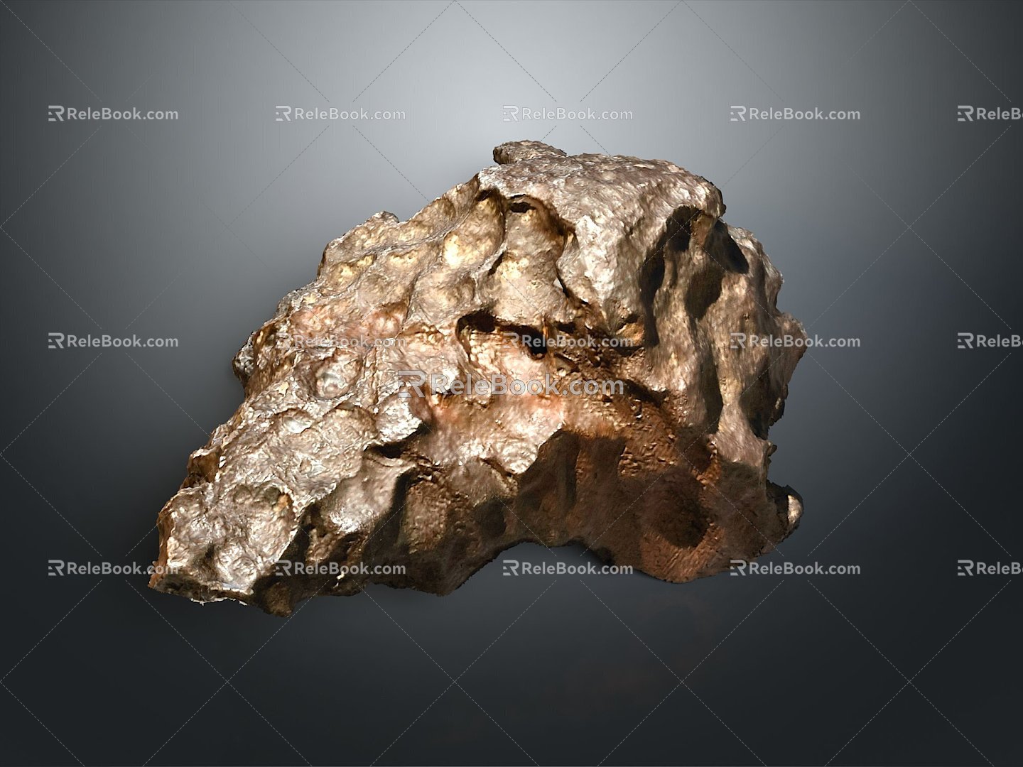 Ore Gold Ore Goutou Gold Original Rock Rock Rock Block Rock Block Rock Specimen Boulder 3d model