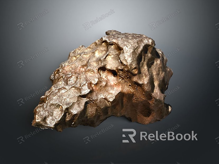 Ore Gold Ore Goutou Gold Original Rock Rock Rock Block Rock Block Rock Specimen Boulder model