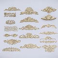 Various Intricate Carvings with Ornate Patterns and Decorative Designs