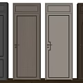 Modern swing door single door 3d model