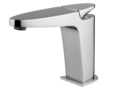 Modern Chrome Single Handle Faucet With Sleek Design Square Base And Contemporary Style 3d model