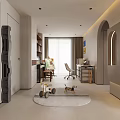 Modern Living and Dining Room Interior With Minimalist Sofa TV Wall And Open Layout