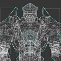 Futuristic Mech Battle Weapon With Metallic Armor And Glowing Circular Core