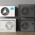 Air conditioning external unit Air conditioning external hood louver grille guard 3d model