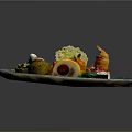 Elegant Colorful Seafood Platter With Lobster Sushi Tempura And Fresh Vegetables