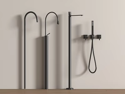 Modern Kitchen Faucet With Single Handle High Arc Spout Matte Black Finish Design 3d model